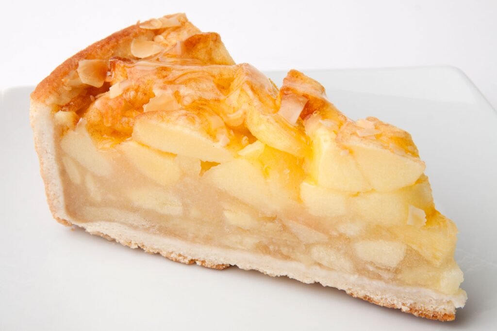 Fatia de torta de maçã.