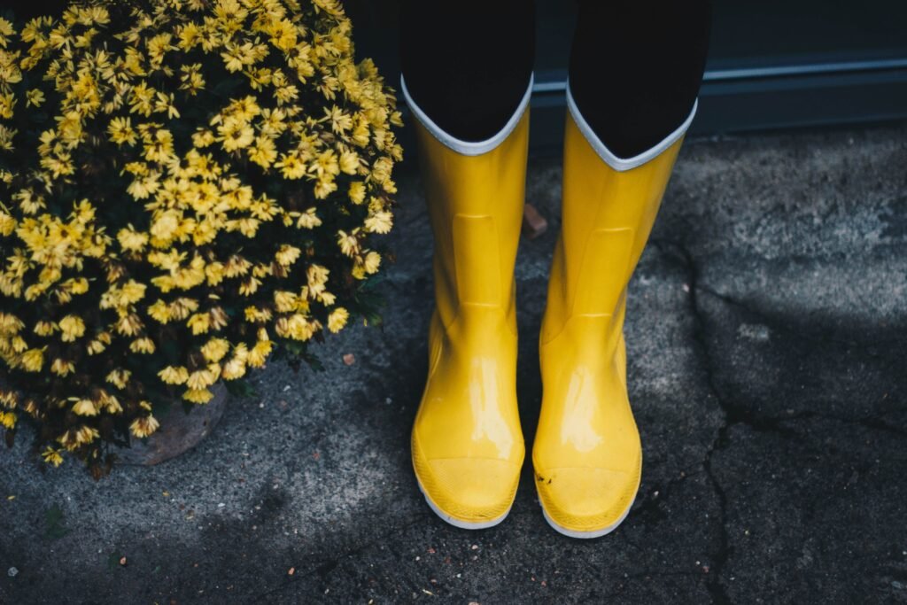Botas amarelas.