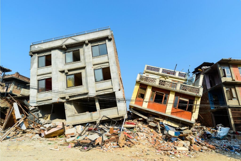 Casas desabadas.