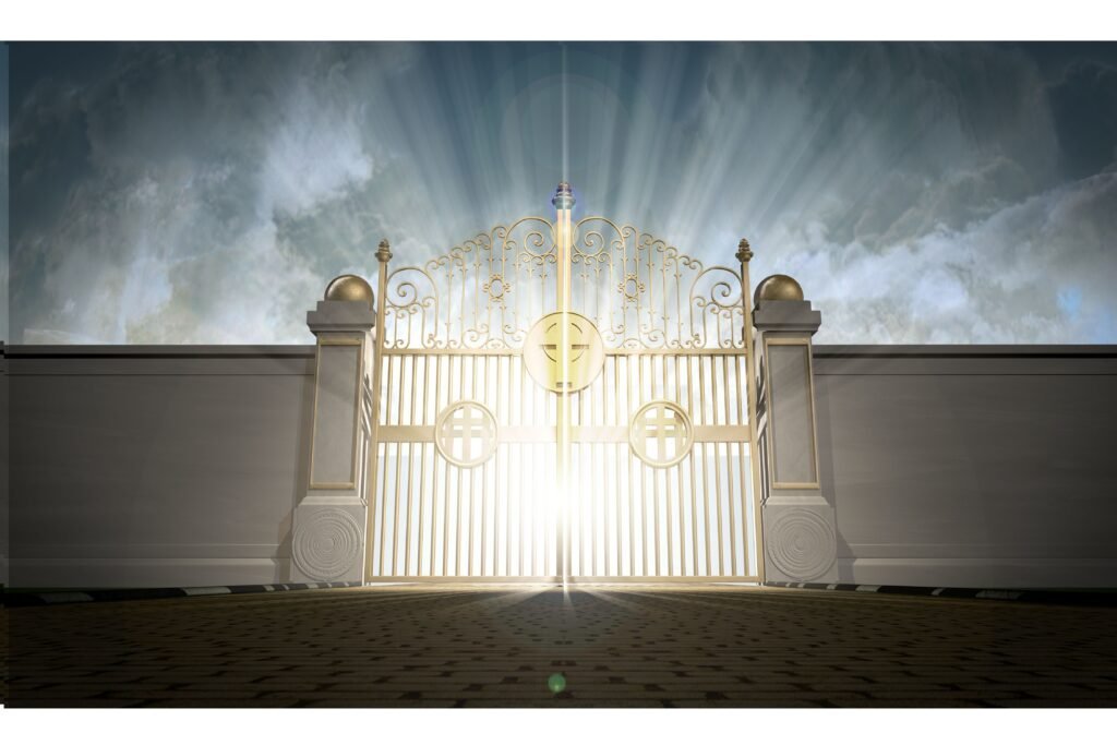 Portão do céu fechado. 